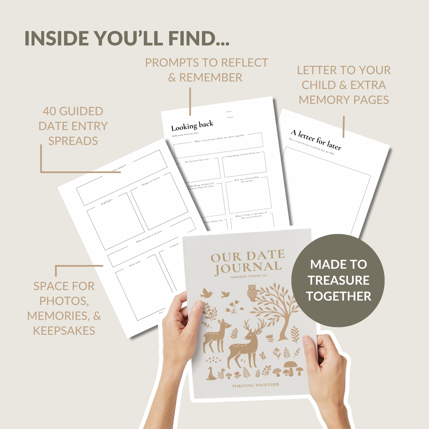 Thriving Together Date Journal (BEIGE)